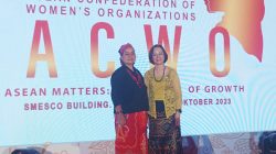 Ketum Lembaga Perempuan Dayak Nasional Bahas Kecantikan dan Kerajinan Budaya Dayak Di ACWO Forum dan Expo 2023